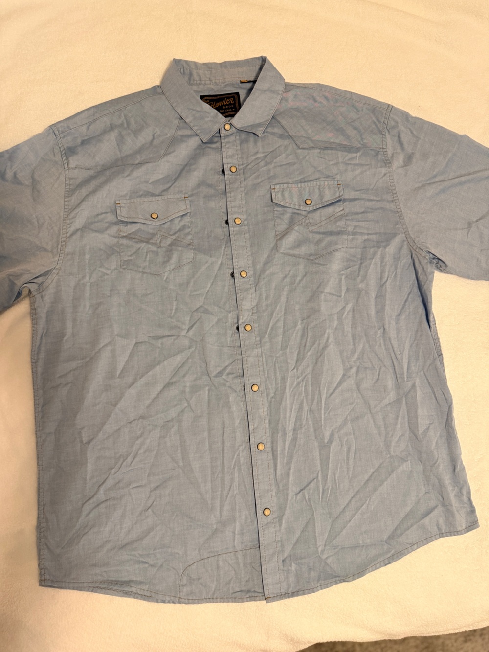 Howler Bros. Denim Pearl Snap Shirt